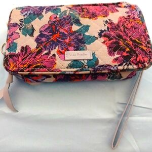 Vera Bradley Pink and Purple Floral Wristlet/Crossbody